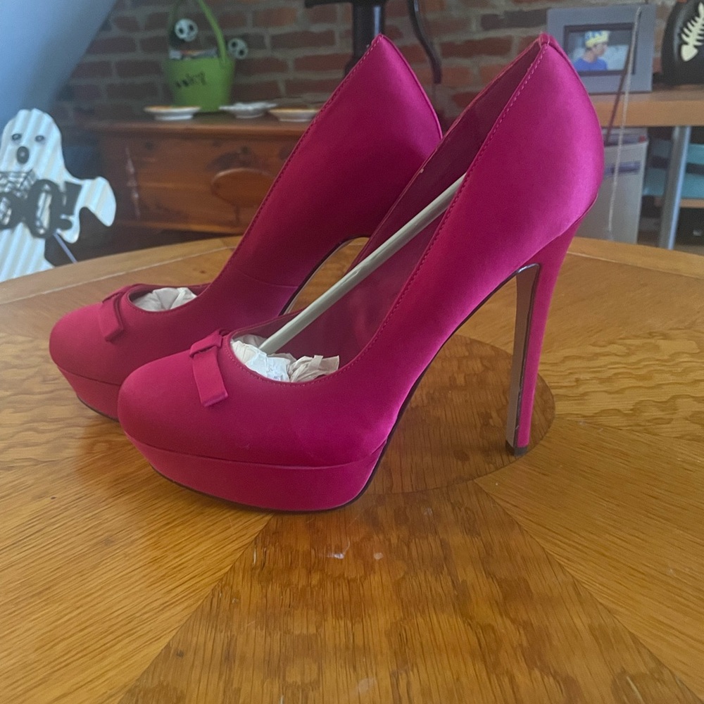 Hot Pink stiletto heels
